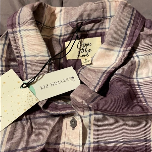 Cosmic Blue Love- Hayley Shirt Dress - Picture 4 of 7